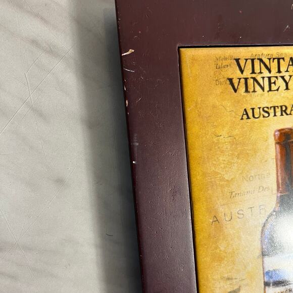 2- Vintage Vineyard Wine Plaques Cherry Wood Wall - Picture 8 of 9